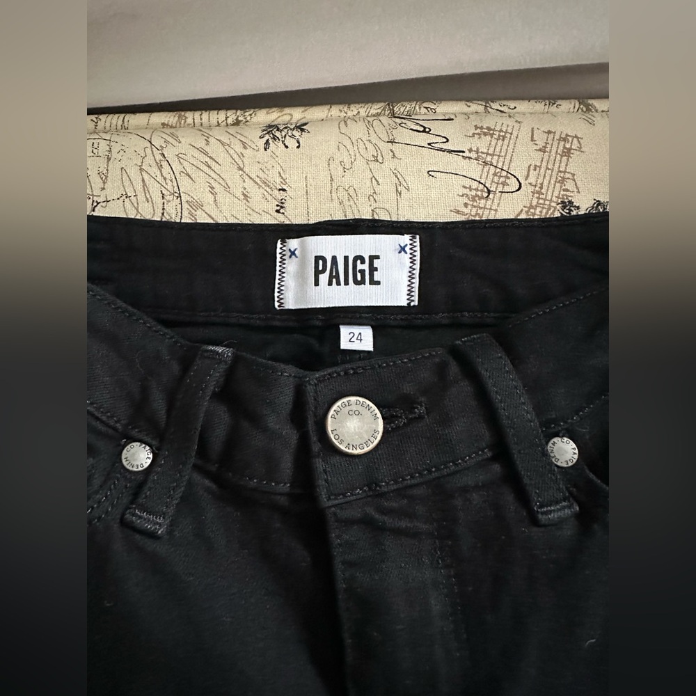 Paige denim black jeans size 24